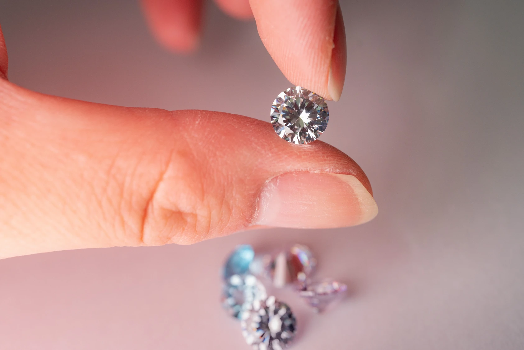 Makroaufnahme eines Diamanten im Pearlhavenatelier