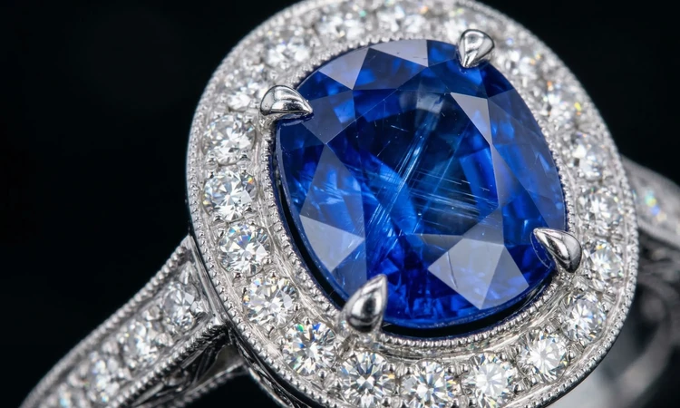 Saphir Solitärring Goldschmiedekunst
